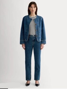 Everlane Straight-Leg Jeans in Dark Blue Wash